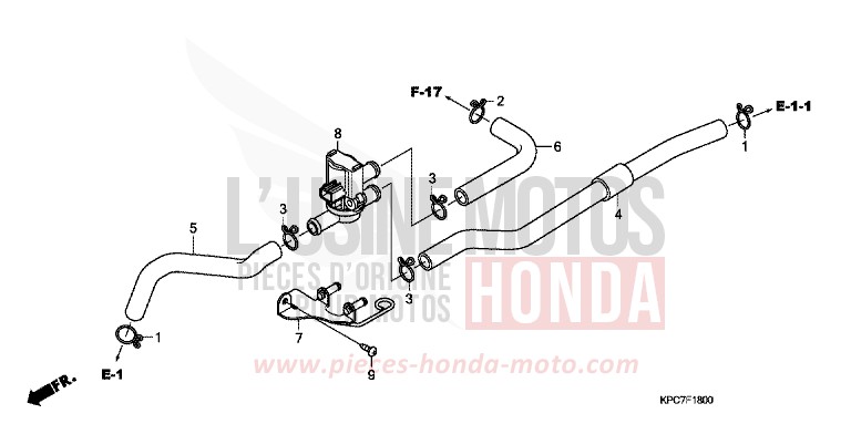 AIR INJECTION CONTROL for Varadero 125 SPANGLE SILVER METALLIC (NHA49) from 2009